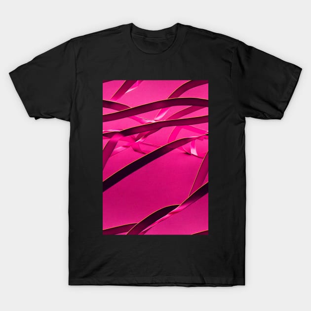 In October We Wear Pink - Pink Awerness Ribbons, best pattern for Pinktober! #2 T-Shirt by Endless-Designs
